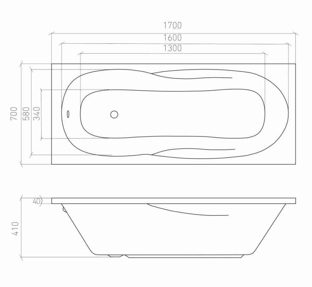 Ванна акриловая Bali 170*70 - фото5