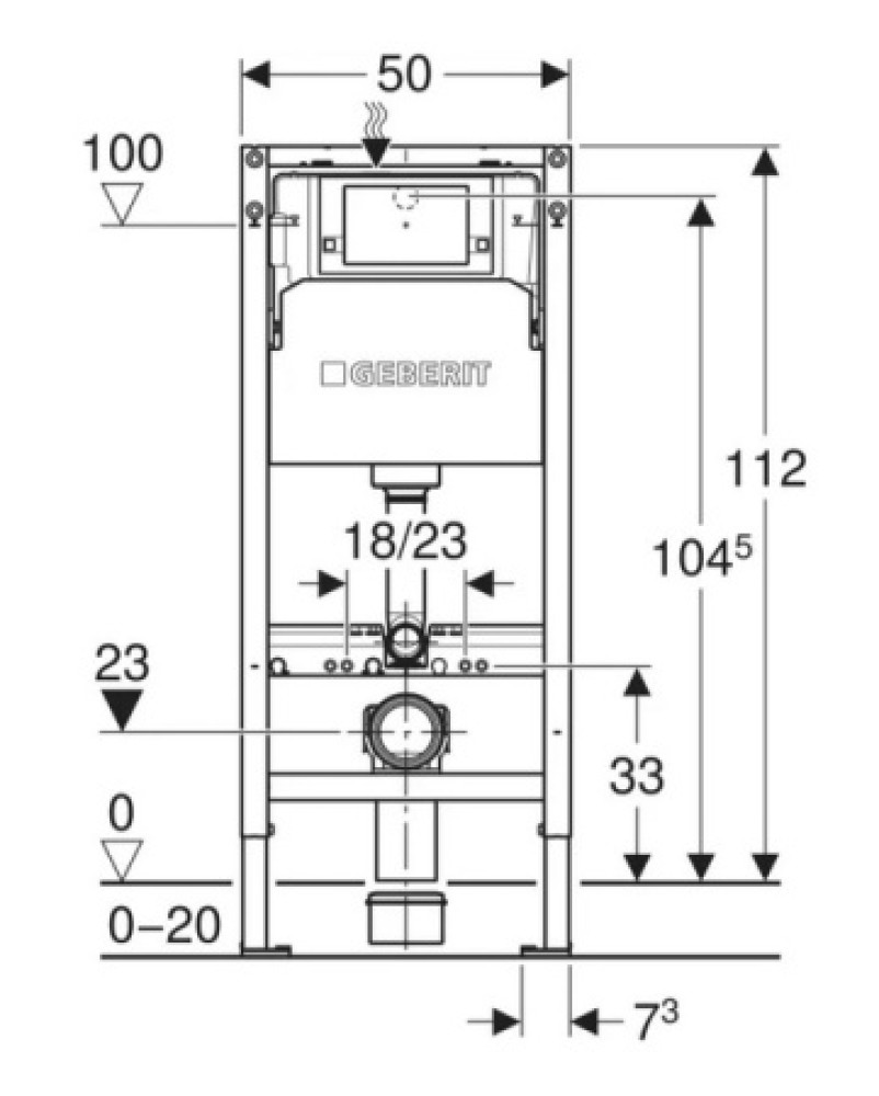 Инсталляция для унитаза Geberit Alpha с кнопкой Geberit Alpha 35 хром - фото3