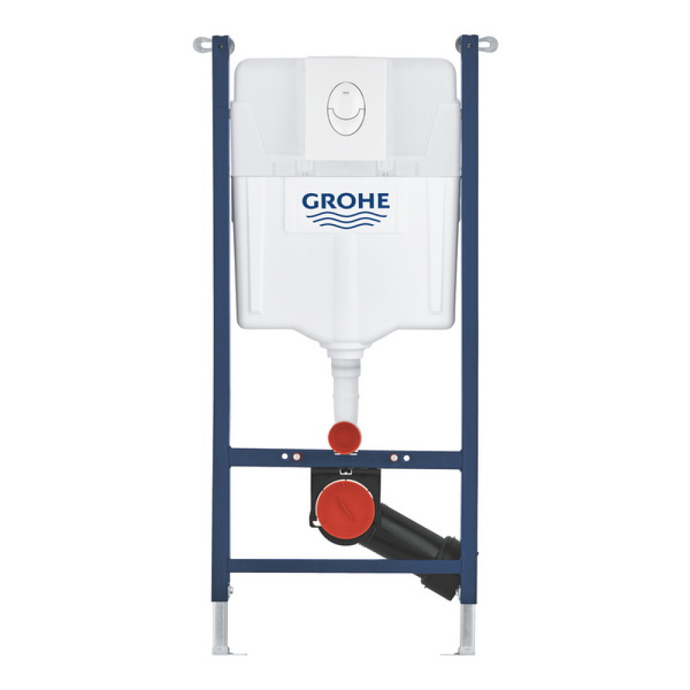 Инсталляция для унитаза Grohe Rapid с белой кнопкой - фото