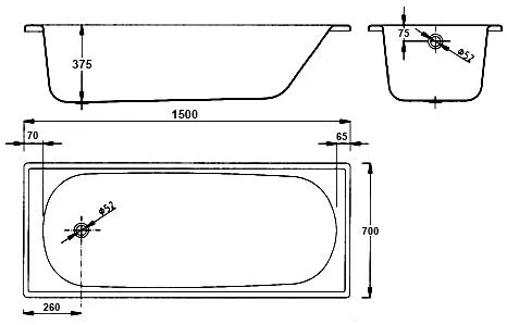 Стальная ванна BLB Europa 150x75- фото4