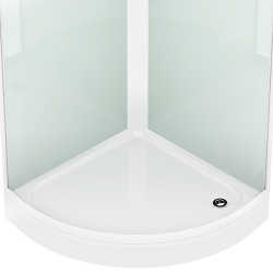 Душевая кабина Domani-Spa Simple 99 белые стенки/ прозрачное стекло- фото3