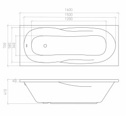 Ванна акриловая Bonito Bali 160*70- фото2, картинка2 Ванна акриловая Bonito Bali 160*70- фото2