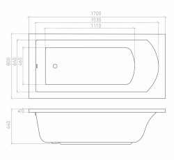 Ванна акриловая Aventura 170*80- фото3