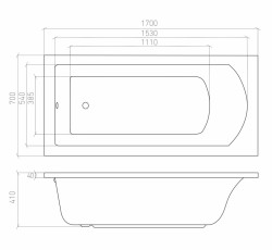 Ванна акриловая Bonito Aventura 170*70- фото2, картинка2 Ванна акриловая Bonito Aventura 170*70- фото2