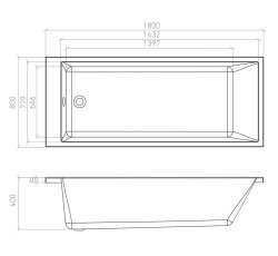 Ванна акриловая Bonito Grande 180*70- фото4
