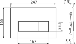 Инсталляция для унитаза Alcaplast AM101/1120 с кнопкой M570- фото3