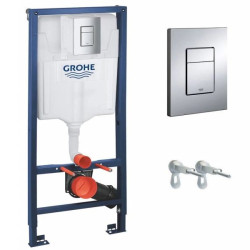 Инсталляция для унитаза Grohe Rapid с кнопкой хром- фото